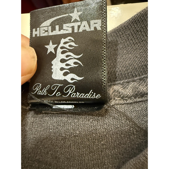 Hellstar Shirt Mens Med Black Path to Paradise Heaven Sounds Streetwear Back Hit - Picture 4 of 8